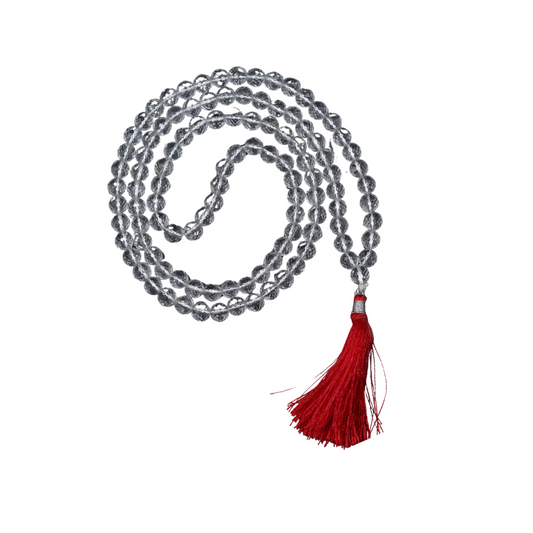 Sphatik (clear quartz) mala- 108+1 beads | Vaidik Online