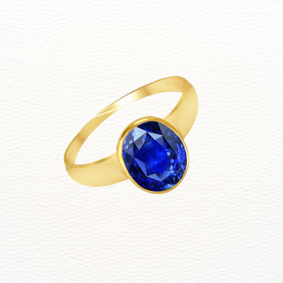 Natural Ceylon Blue Sapphire Ring - Gems N Diamond
