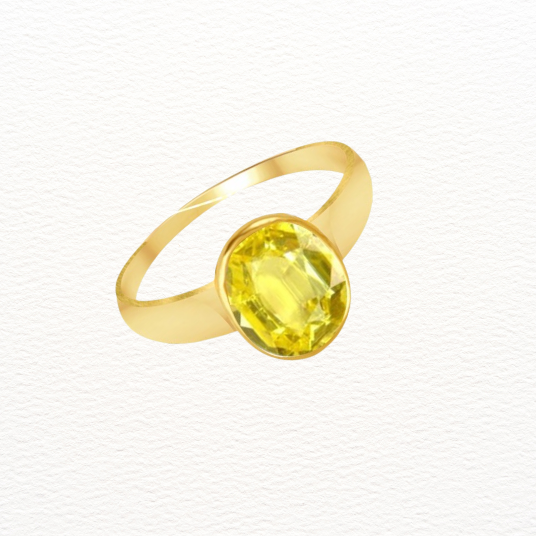 Natural Yellow Sapphire Ring( Pukhraj) Panchdhatu at Rs 8500 | पीली सफायर  रिंग in Delhi | ID: 23919307973